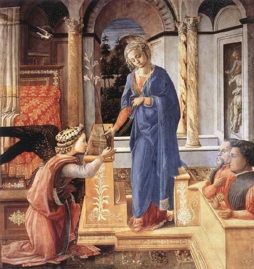 Fra Filippo Lippi The Annunciation with two Kneeling Donors china oil painting image